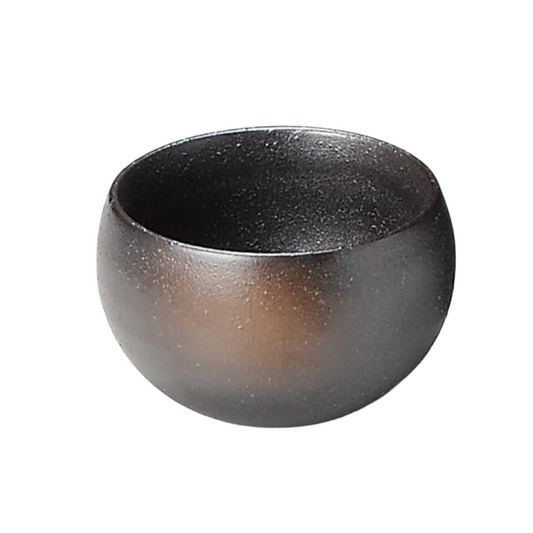 Yurari Black Bizen Sake Cup Ochoko Tokiwa Made in Japan Porcelain Bizen Ware Pottery