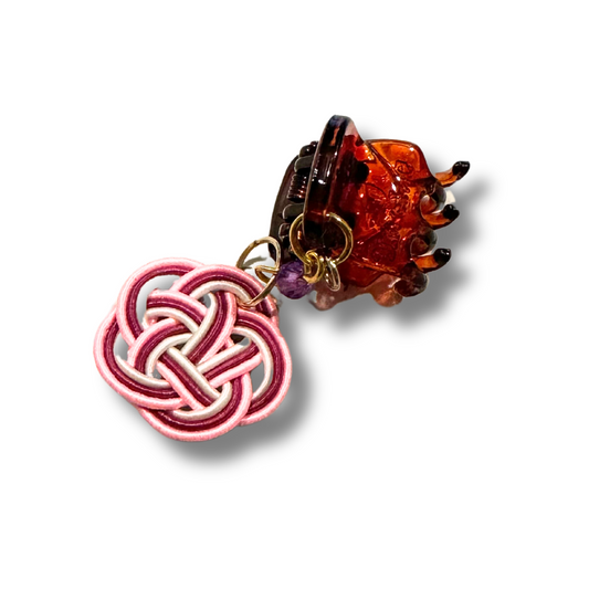 Mizuhiki Lucky Japanese knot-tying Hair Accessory Pin Clip Tie Traditional Japan Flower Ume Musubi Mizubiki